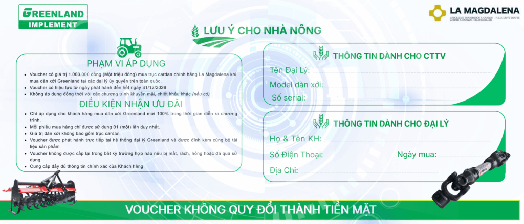 Voucher Dàn Xới Greenland Voucher Dàn Xới Greenland